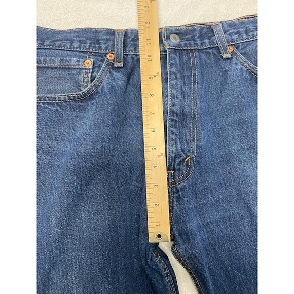 Levi's 505 Regular Fit Jeans Mens W38 L32 Medium Wash Blue Denim‎ Pants - Picture 5 of 9